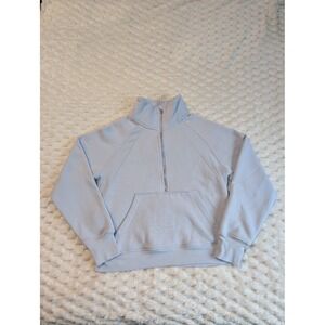 Danskin Quarter Zip Pullover Sweatshirt‎ Athletic Top Light Blue M/M
